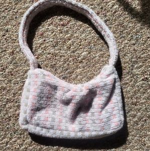 Vintage terrycloth towel bag.